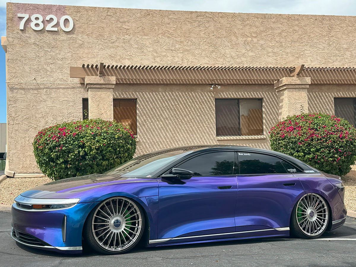 Colored PPF - Full Wrap - Painted Calipers - Custom Wheels - Full Air Ride Suspension - Lucid Air